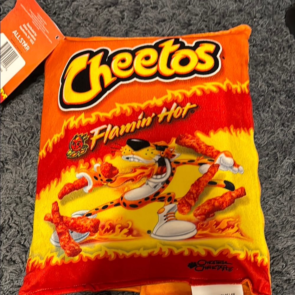 Cheetos Flamin' Hot Plush Pillow and snack tray NWT
